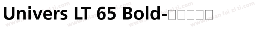 Univers LT 65 Bold字体转换